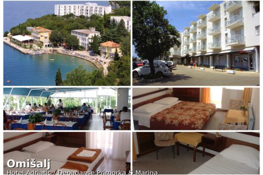Otok Krk, Omišalj, Hotel Adriatic 2*, Dep. Primorka 2*, Dep. Marina 2*